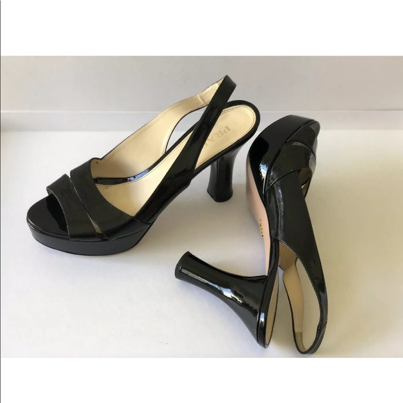 Prada Shoes - Prada Black Professional Patent Sandals Heels